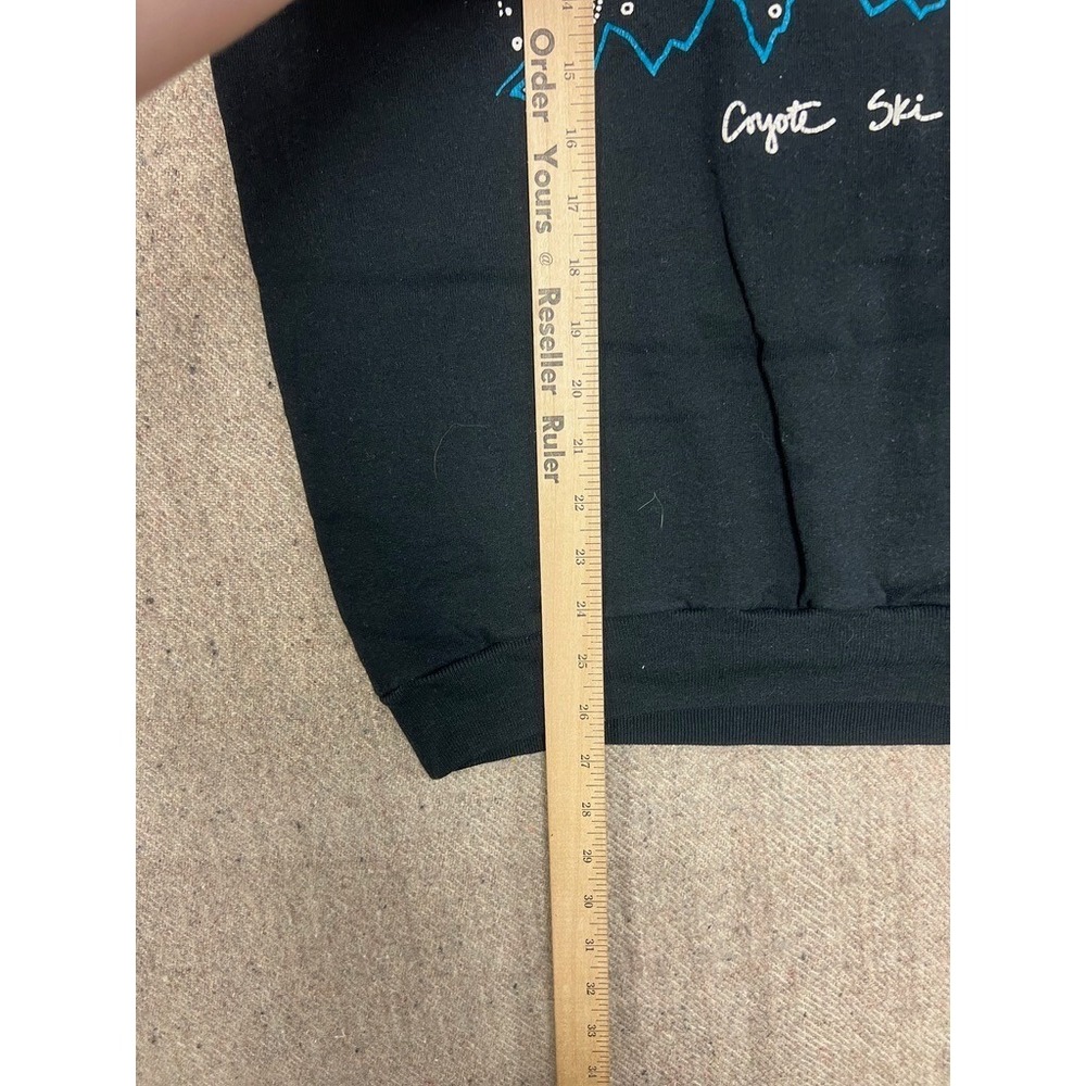 Vintage Coyote Ski Club‎ Sweatshirt Mens Large Black 1980s - Picture 8 of 8